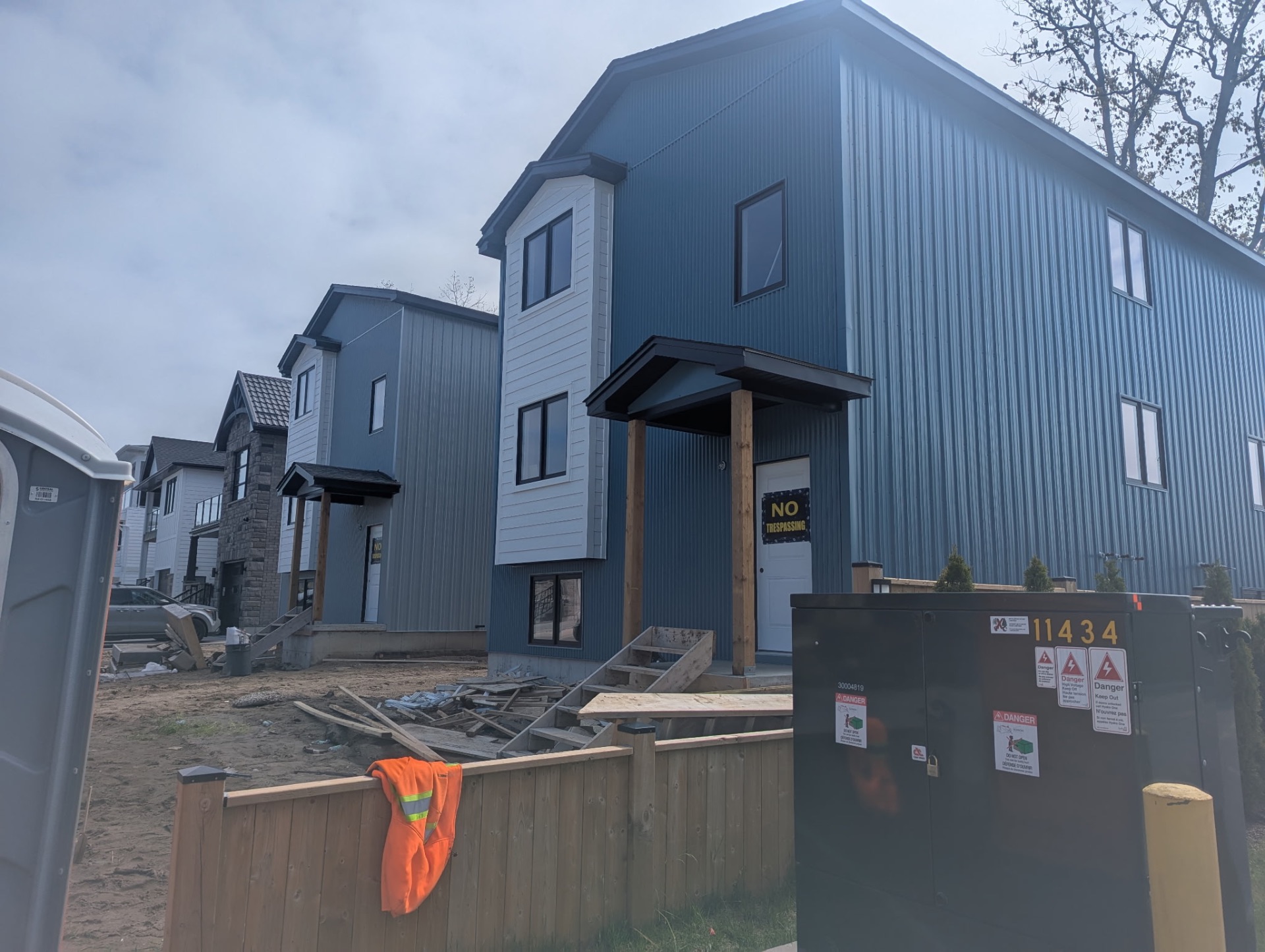 Metal siding on new build